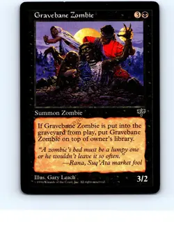 Gravebane Zombie Black Common Mirage MTG NP Near Mint or Better - Image 1