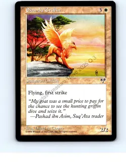 Ekundu Griffin White Common Mirage MTG NP Near Mint or Better - Image 1