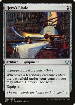Hero's Blade NonFoil Commander 2017 214 NM MTG - Image 1