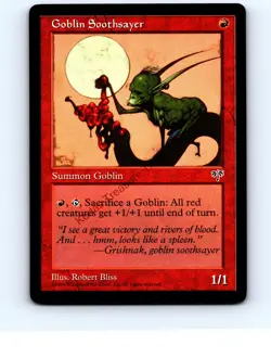 Goblin Soothsayer Red Uncommon Mirage MTG LP Exc+/NM - Image 1