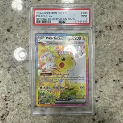 Pikachu ex 238/191 Surging Sparks SIR PSA 9 Pokemon Card - Image 1