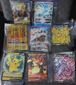 Pokemon TCG 8-Card Lot: Charizard, Pikachu, Boltund, Glaceon, V, GX, Vmax, Holo - Image 1
