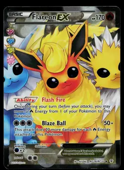 Pokemon Card Generations Flareon EX RC28/RC32 Rare Ultra - Image 1