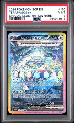 Terapagos EX 170/142 Special Illustration Rare Pokemon PSA 9 *916 - Image 1