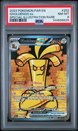 Gholdengo EX 252/182 Special Illustration Rare Pokemon PSA 8 *639 - Image 1