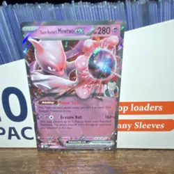 Pokemon TCG Team Rocket's Mewtwo ex 081/182 Destined Rivals Double Rare Holo - Image 1