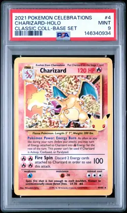 PSA 9 Charizard Holo 4/102 Celebrations Pokemon - Image 1