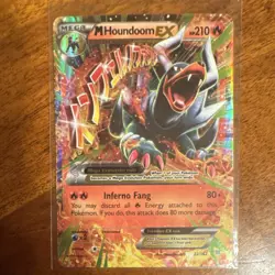Pokemon M Houndoom EX Ultra Rare Full Art Holo Breakthrough 22/162 210 HP 2015 - Image 1
