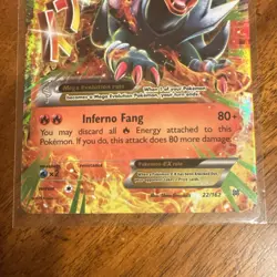Pokemon M Houndoom EX Ultra Rare Full Art Holo Breakthrough 22/162 210 HP 2015 - Image 3