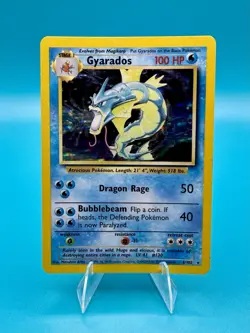 Pokemon TCG 1999 Gyarados 6/102 Base Set Holo Vintage Rare Unlimited WOTC MP - Image 1