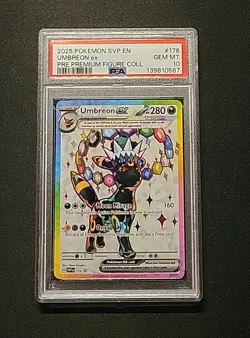 💎 PSA 10 2025 Pokemon Svp En Sv Black Star Promo #176 Umbreon Ex Premium Figure - Image 1