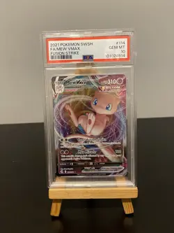2021 Pokemon Sword & Shield Fusion Strike 114 Full Art/Mew Vmax PSA 10 - Image 1