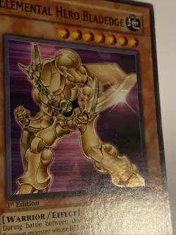 Yugioh Elemental Hero Bladedge EEN-EN007 Foil/Holo 1st Ed LP See All Pictures - Image 5