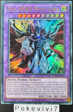 Carte YU-GI-OH! EVIL HERO NEOS LORD SUDA-EN031 UR NEUF - Image 1
