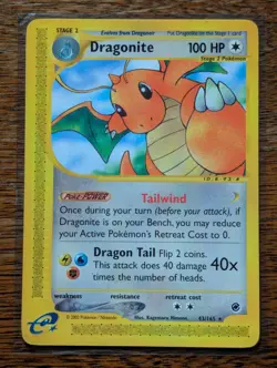 Dragonite 43/165 Expedition Non Holo Pokemon 2002 eReader WoTC - Image 1