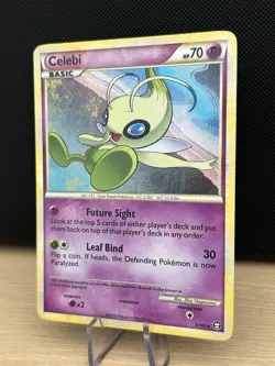 Pokemon TCG Celebi 3/102 Heart Gold Soul Silver Triumphant Holo Card NM - Image 2