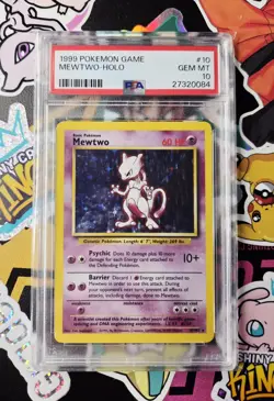 Pokemon TCG Mewtwo Base Set 10/102 Holo Unlimited Holo Rare - Image 1