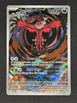 Pokemon TCG Yveltal Paradox Rift Holo Card 205/182 Illustration Rare - Image 1