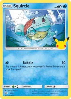 Squirtle 17/25 McDonalds 2021 Pokemon Card NM - Image 1