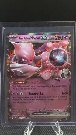 Team Rocket's Mewtwo ex 081/182 Sv10 Destined Rivals Holo Pokemon Card - Image 1