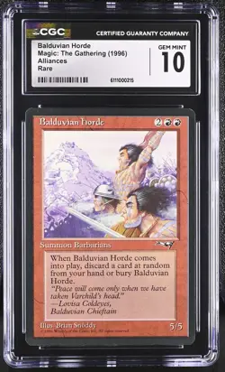 BALDUVIAN HORDE Alliances Rare CGC 10 MTG [Nostalgium] - Image 1