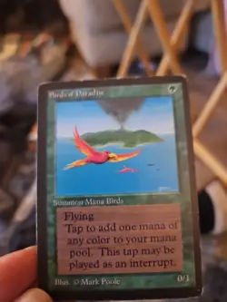 MAGIC THE GATHERING MTG RARE GREEN BIRDS OF PARADISE BETA - Image 1