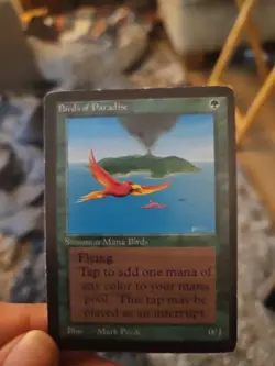 MAGIC THE GATHERING MTG RARE GREEN BIRDS OF PARADISE BETA - Image 3
