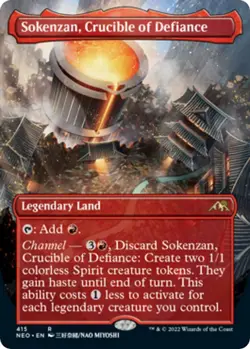 MTG Kamigawa Neon Dynasty - Sokenzan, Crucible of Defiance (Borderless) - Image 1
