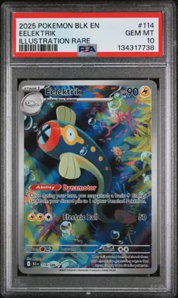 PSA 10 POP 75 2025 POKEMON BLK EN-BLACK BOLT | ILLUSTRATION RARE #114 EELEKTRIK - Image 1