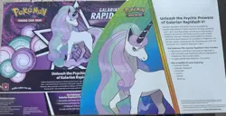 Pokemon Galarian Rapidash V Box Foil Promo, Oversize Card, Booster, Code Card - Image 2