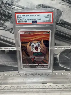 Rowlet Munch 290/SM-P PSA 10 Scream Pokemon Japanese Full Art Promo UK seller - Image 1