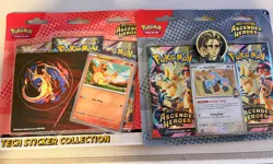 Pokemon TCG Ascended Heroes Tech Sticker Collection Charmander & Double Pack New - Image 1