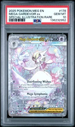 2025 POKEMON MEG EN-MEGA EVOLUTION #178 MEGA GARDEVOIR EX PSA 10 - Image 1