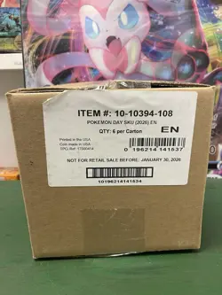 Factory Sealed Pokemon TCG 2026 Pokemon Day Collection 6 BOX DISPLAY CASE - Image 1