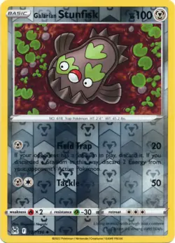 Galarian Stunfisk- 127/196 Lost Origin Reverse Holo Uncommon Pokemon NM - Image 1