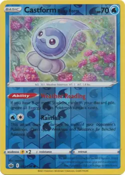 Castform 033/198 Reverse Holo Pokemon Sword & Shield Chilling Reign NM - Image 1