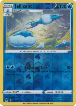 Jellicent 042/163 Reverse Holo Battle Styles Rare Pokemon TCG NM - Image 1
