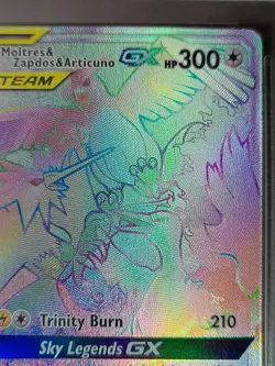 2019 Pokemon Hidden Fates Birds Trio GX Rainbow 69 PSA 9 MINT DAMAGED SLAB CASE - Image 5