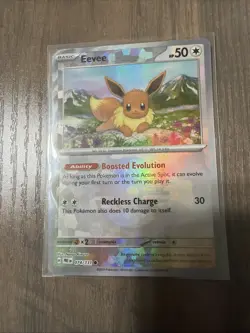 Eevee (Master Ball Pattern) 074/131 - Holo SV: Prismatic Evolutions Pokemon NM - Image 1