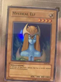 Mystical Elf LOB-062 PSA 9 Mint Super Rare Legend Of Blue Eyes White Dragon - Image 2