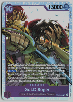 x 4 OP13-064 Gol.D.Roger SR Playset One Piece TCG Carrying on His Will English - Image 1