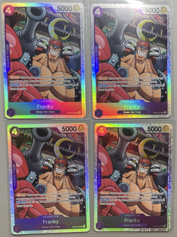 One Piece Card Game Franky OP09-072 SR English Playset X4! - Image 1