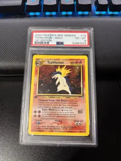 Pokemon TCG Typhlosion Neo Genesis 1st Edition Holo #18/111 PSA 6 2000 - Image 1