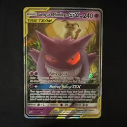 Pokemon Gengar & Mimikyu GX TAG TEAM Ultra Rare Holo 53/181 Team Up Card - Image 1