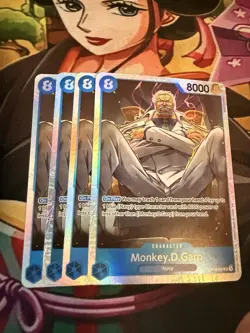 Bandai One Piece Card Game OP12 Monkey D. Garp OP12-056 Holo Character x4 - Image 1