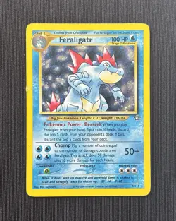 Pokemon TCG Neo Genesis Feraligatr 4/111 Holo Card Heavy Played - Image 1