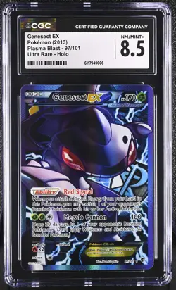CGC 8.5 Genesect EX 2013 Plasma Blast 97/101 Ultra Rare Holo Pokemon Card - Image 1