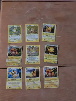 Pokemon TCG Raichu Holo Lot 8 Cards Dark Raichu 7/110, Raichu 83/90 - Image 1