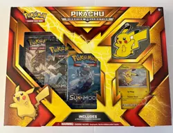 Pikachu Sidekick Collection Box Sealed 3 Packs, Promo Card SM98 And Keychain - Image 1