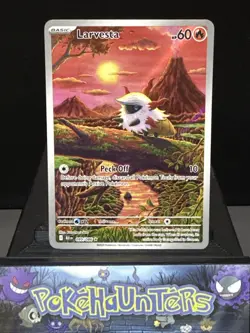 Pokemon Card Larvesta 099/086 Illustration Rare Black Bolt Near Mint - Image 1